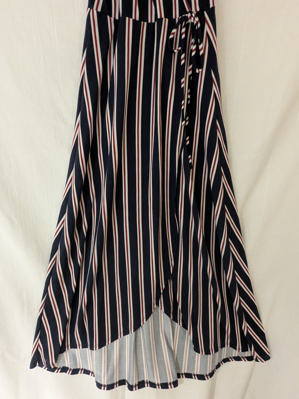 Caution To The Wind Striped Wrap High-Low Dress - Picture 7 of 11